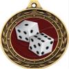 Casino Gold Duo Medal, 3" Poker Casino Dice Prizes, Kids Dice Trophy Medal Awards 100 Pack Prime view 2