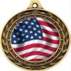 American Flag Gold Duo Medal, 3" USA Flag Prizes, Kids Patriotic Trophy Medal Awards 50 Pack Prime view 2