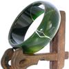 2.4" China Certified Nature Green Chalcedony Jade Women's Bangle Bracelets 6424 view 2