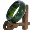 2.4" China Certified Nature Green Chalcedony Jade Women's Bangle Bracelets 6424 view 3