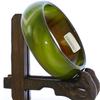 2.4" China Certified Nature Green Chalcedony Jade Women's Bangle Bracelets 6412 view 4