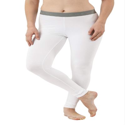 ALBERT KREUZ Women's Leggings/Thermal Bottoms Organic Stretch Cotton White XL