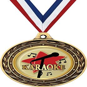 Karaoke Gold Duo Medal, 3" Karaoke Singing Prizes, Kids Singing Trophy Medal Awards 100 Pack Prime