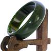 2.6" China Certified Nature Green Chalcedony Jade Women's Bangle Bracelets 6423 view 2