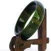 2.6" China Certified Nature Green Chalcedony Jade Women's Bangle Bracelets 6423 view 3