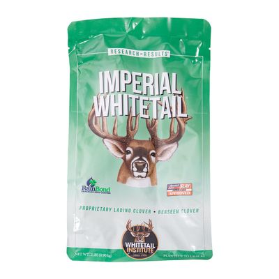Whitetail Institute Imperial Clover Deer Food Plot Seed for Spring or Fall Planting, Promotes Antler Growth and Attracts Deer, Heat, Cold and Drought Tolerant, 2 lbs (.25 Acres), White