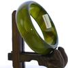 2.4" China Certified Nature Green Chalcedony Jade Women's Bangle Bracelets 6406 view 1