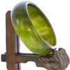 2.4" China Certified Nature Green Chalcedony Jade Women's Bangle Bracelets 6406 view 2