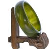 2.4" China Certified Nature Green Chalcedony Jade Women's Bangle Bracelets 6406 view 3