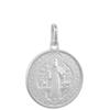 12mm Dainty Sterling Silver St Benedict Medal Necklace 1/2 inch Round Italy 20 inch BX_15 view 1