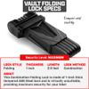 Monster Folding Bike Lock  Heavy-Duty Anti-Theft Hardened Steel, Rust-Proof, Foldable Compact High-Security Lock for Bicycle, Scooter & Motorcycle view 3