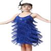 Women's Flapper Dress 1920s Gatsby Tassel Sway Dance Cocktail Dress with 20s (M, Only flapper dress Black Silver) view 3