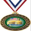 Citizenship Gold Duo Medal, 3" Citizenship Prizes, Citizen Trophy Medal Awards 100 Pack Prime view 1