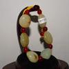 0.9" China Certified Nature Nephrite Hetian Jade Red Skin Beads Bangle Bracelets view 2