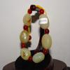 0.9" China Certified Nature Nephrite Hetian Jade Red Skin Beads Bangle Bracelets view 3