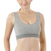 ALBERT KREUZ Women's Slip-on Wireless Comfort Bra Organic Stretch Cotton Gray L view 1
