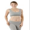 ALBERT KREUZ Women's Slip-on Wireless Comfort Bra Organic Stretch Cotton Gray L view 2