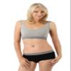 ALBERT KREUZ Women's Slip-on Wireless Comfort Bra Organic Stretch Cotton Gray L view 4