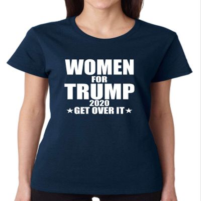 ALLNTRENDS Women's T Shirt Women for Trump 2020 USA Elections Support Tshirt (2XL, Navy Blue)