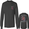0248. Demon Graphic Traditional Japanese Till Death Anime Aesthetics Society Men's Long Sleeve t Shirt (Characol, Large) Charcoal view 1