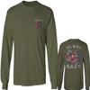 0248. Demon Graphic Traditional Japanese Till Death Anime Aesthetics Society Men's Long Sleeve t Shirt (Olive, Small) view 1