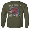 0248. Demon Graphic Traditional Japanese Till Death Anime Aesthetics Society Men's Long Sleeve t Shirt (Olive, Small) view 3