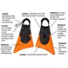 Churchill Makapuu Pro Swimfins Black/Orange - ML view 4