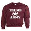 ALLNTRENDS Adult Sweatshirt Trump Army Love President Trump 2020 Support Top (XL, Maroon) view 1