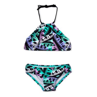 Kanu Surf Girls, Mahina UPF 50+ Beach Sport Halter Bikini 2-Piece Swimsuit, Maya Purple, 7
