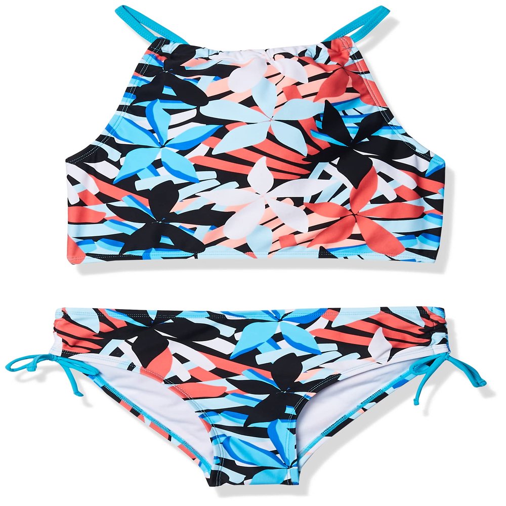 Kanu Surf Girls, Hallie UPF 50 Beach Sport Halter Tankini 2-Piece Swimsuit, Rowan Blue, 8