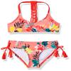 Kanu Surf Girls' Willow V-Neck Bikini Beach Sport 2-Piece Swimsuits, Brooke Coral, 5 view 1