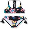Kanu Surf Girls' Willow V-Neck Bikini Beach Sport 2-Piece Swimsuits, Brooke Black, 2T view 1