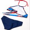 Kanu Surf Girls, Mahina UPF 50+ Beach Sport Halter Bikini 2-Piece Swimsuit, American Dream Flag, 6X view 2