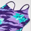 Kanu Surf Girls' Daisy Beach Sport 1-Piece Swimsuit, Rylie Purple, 3T view 2