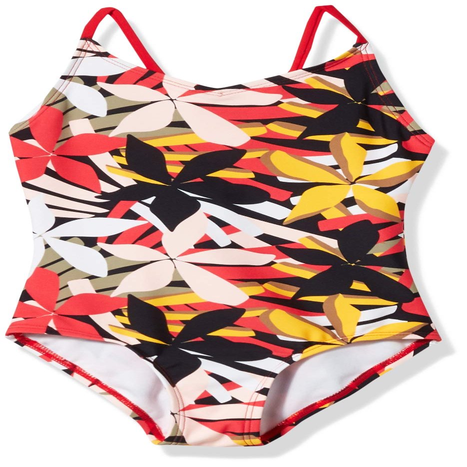 Kanu Surf Girls' Daisy Beach Sport 1-Piece Swimsuit, Rowan Multi, 2T