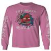 0249. Demon Graphic Traditional Japanese Till Death Anime Aesthetics Society Men's Long Sleeve t Shirt (Pink X-Large) view 1