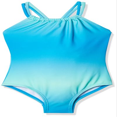 Kanu Surf Girls, Jasmine Beach Sport Halter One Piece Swimsuit, Janie Blue, 12