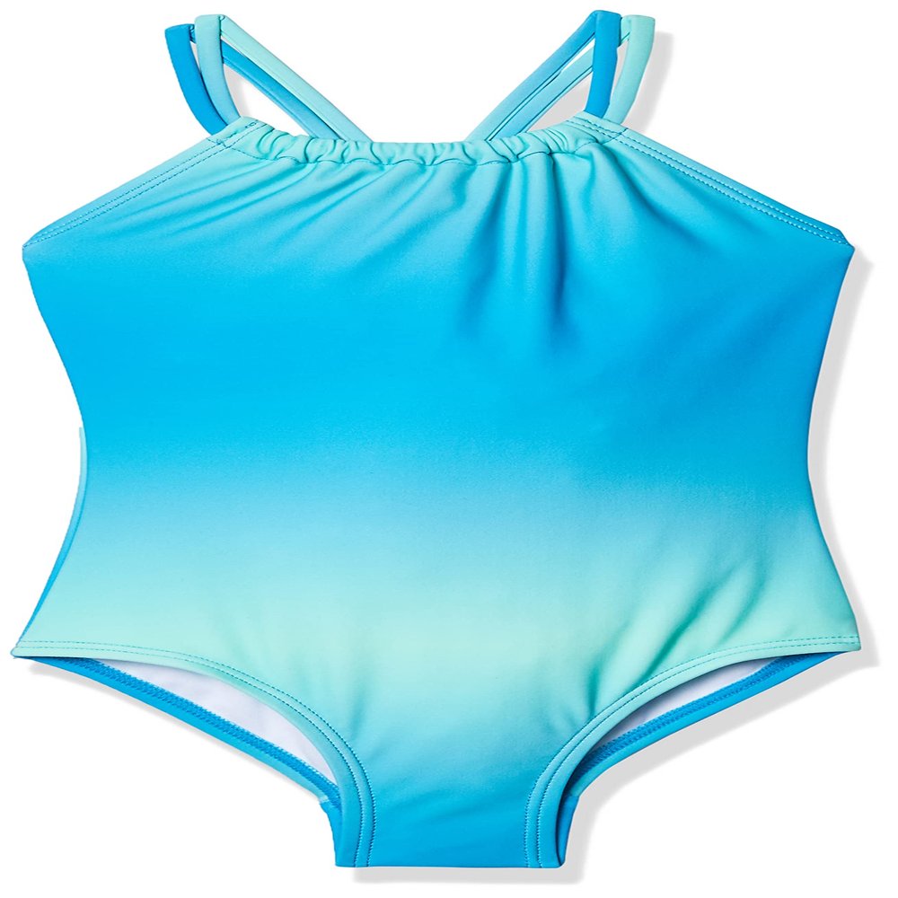 Kanu Surf Girls, Jasmine Beach Sport Halter One Piece Swimsuit, Janie Blue, 12