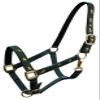 Adjustable Neoprene Lined Nylon Halter w/Running Horse Overlay (Green) view 1
