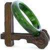 2.2" China Certified Nature Hetian Nephrite Jade Women's Green Bangle Bracelet 8300 view 4