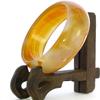 2.3" China Certified Nature Light Red Chalcedony Jade Women's Bangle Bracelets 6455 view 3