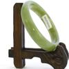 2.2" China Certified Nature Hetian Nephrite Jade Women's Light Green Bangle Bracelet 5799 view 1