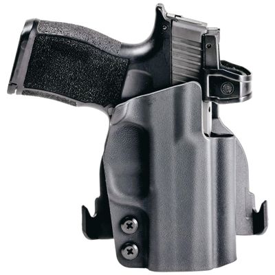 Rounded OWB Paddle Holster Fits: CZ P10F Holster - RH - Black Kydex - Concealment Express - American Made