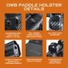 Rounded OWB Paddle Holster Fits: CZ P10F Holster - RH - Black Kydex - Concealment Express - American Made view 3