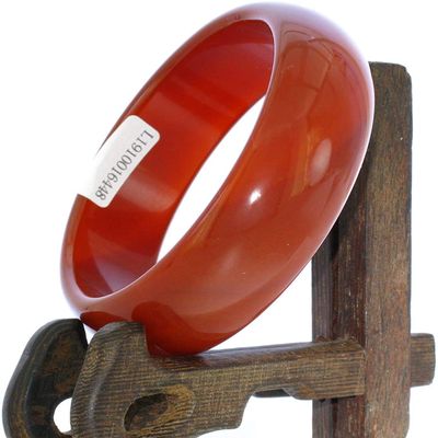 2.4" China Certified Nature Red Chalcedony Jade Women's Bangle Bracelets 6448