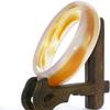 2.6" China Certified Nature Light Yellow Chalcedony Jade Women's Bangle Bracelets 6457 view 3
