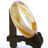 2.6" China Certified Nature Light Yellow Chalcedony Jade Women's Bangle Bracelets 6457 view 4