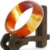 2.3" China Certified Nature Red Chalcedony Jade Women's Bangle Bracelets 6446 view 2