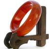 2.4" China Certified Nature Red Chalcedony Jade Women's Bangle Bracelets 6449 view 4
