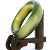 2.6" China Certified Nature Green Chalcedony Jade Women's Bangle Bracelets 6431 view 3